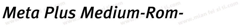 Meta Plus Medium-Rom字体转换